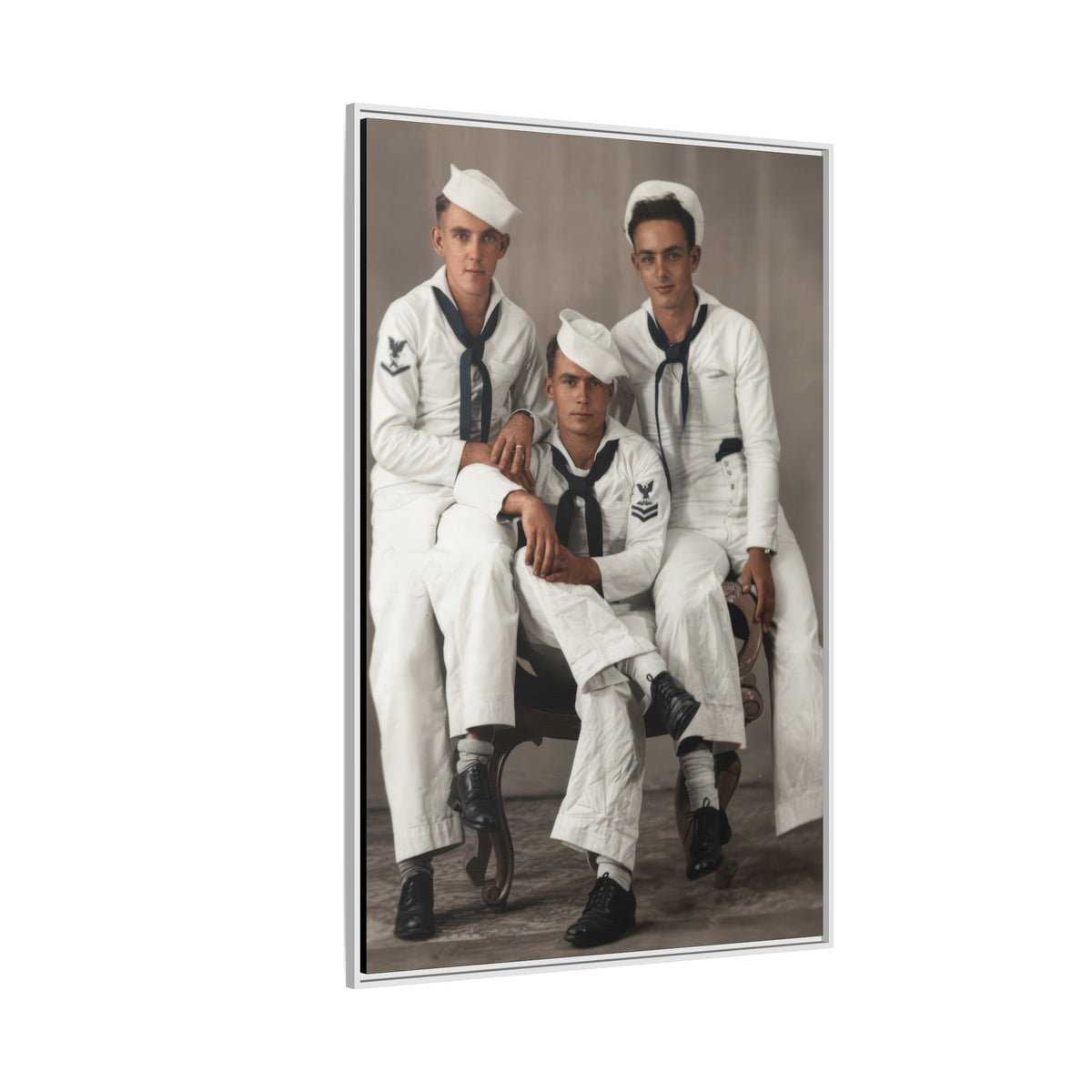 hommes 008 | Framed Vintage Photo - Matte Canvas
