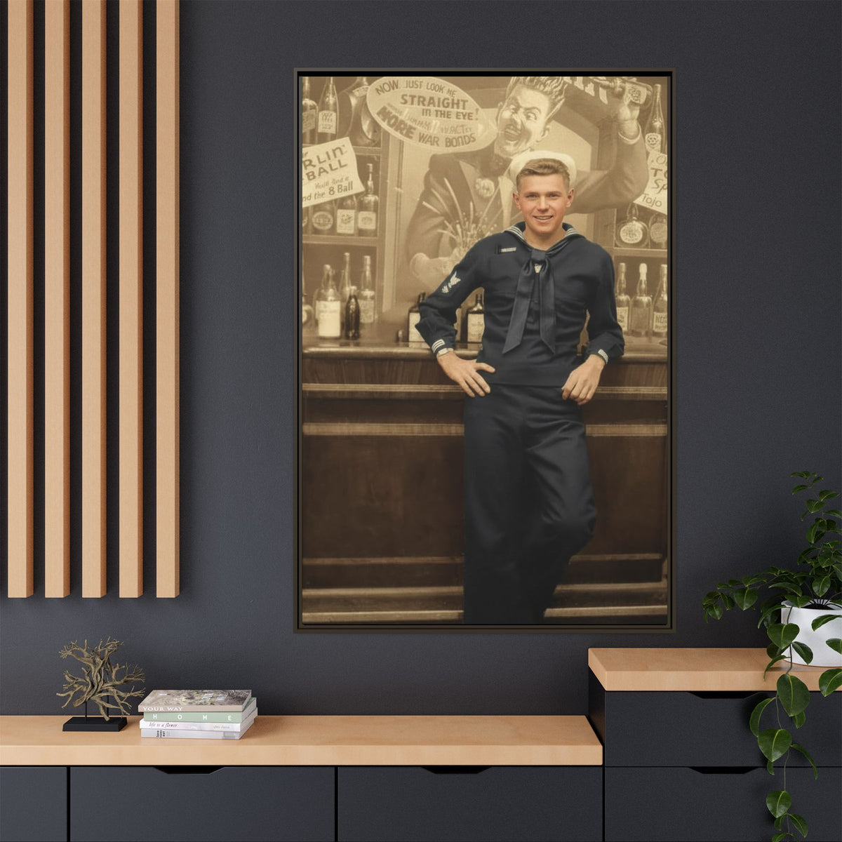 celibataire 006 | Framed Vintage Photo - Matte Canvas