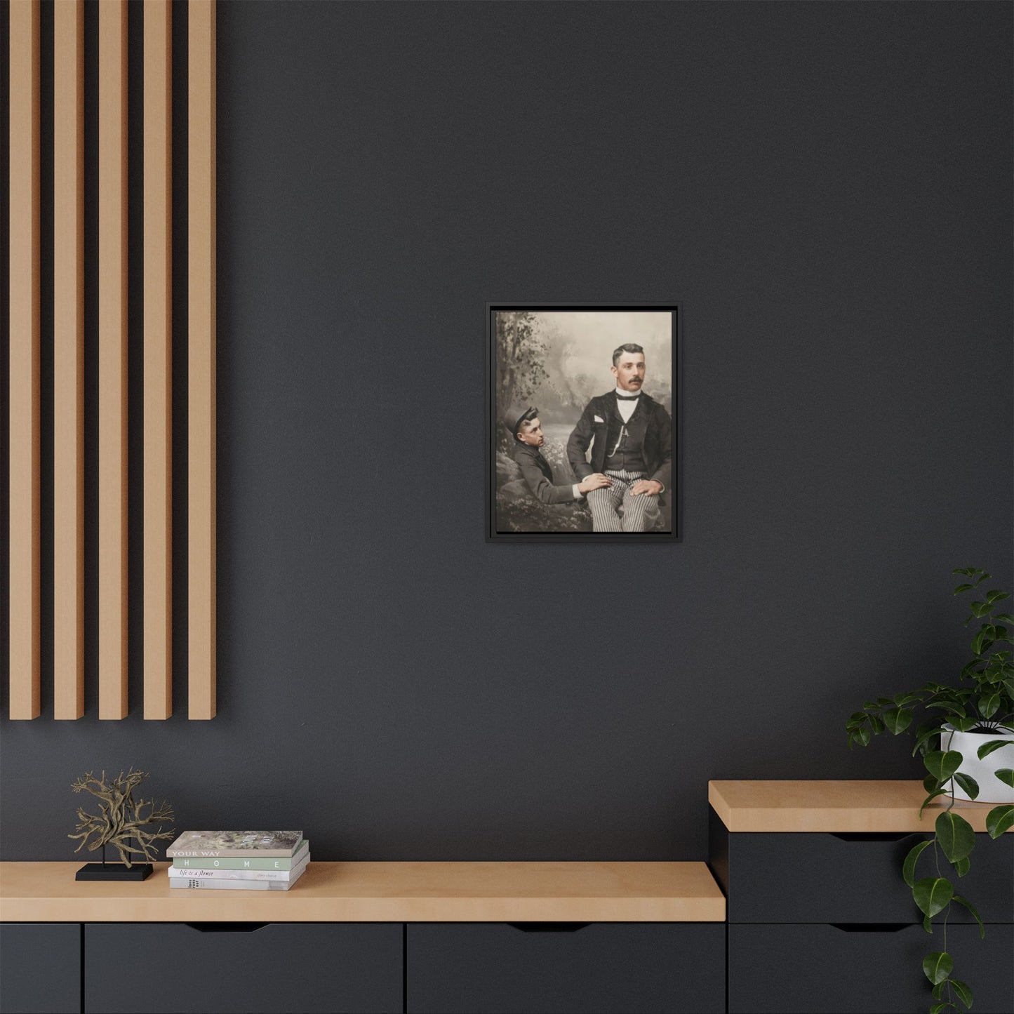 paire 100 | Framed Vintage Photo - Matte Canvas