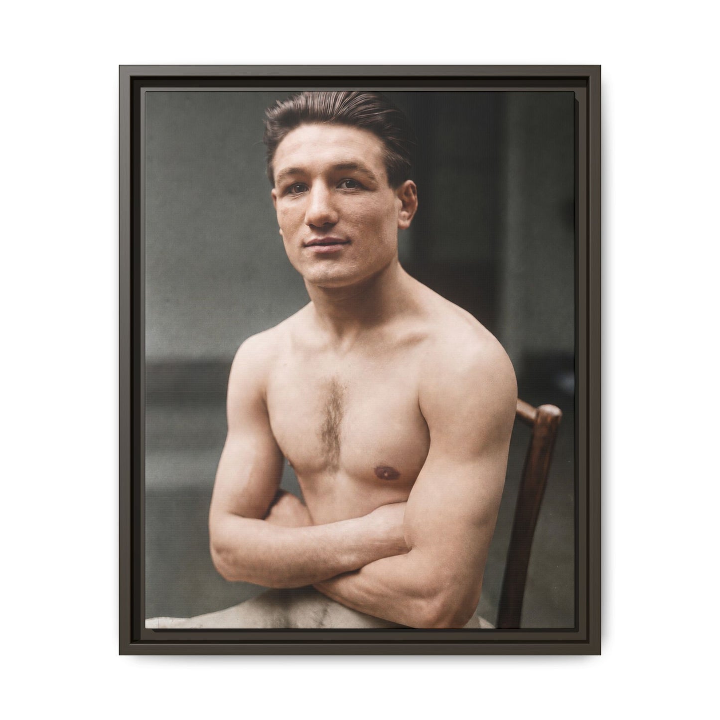 athlétisme 046 | Framed Vintage Photo - Matte Canvas