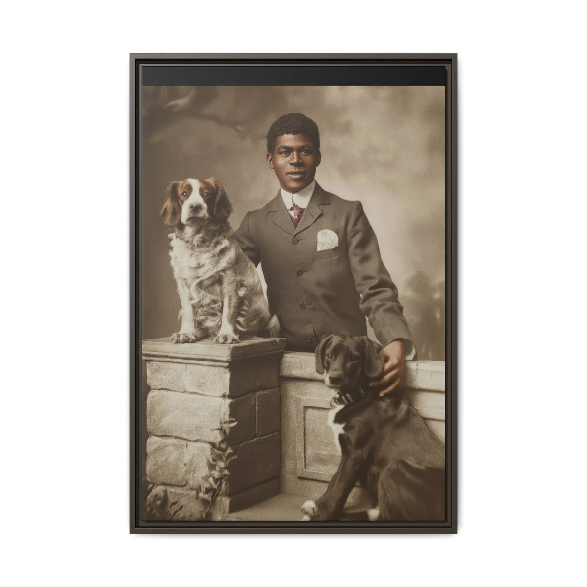 celibataire 009 | Framed Vintage Photo - Matte Canvas
