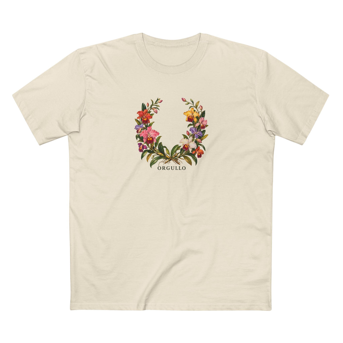 Orgullo Colombian Cattleya Orchid Pride T-Shirt | LGBTQ Botanical Tee