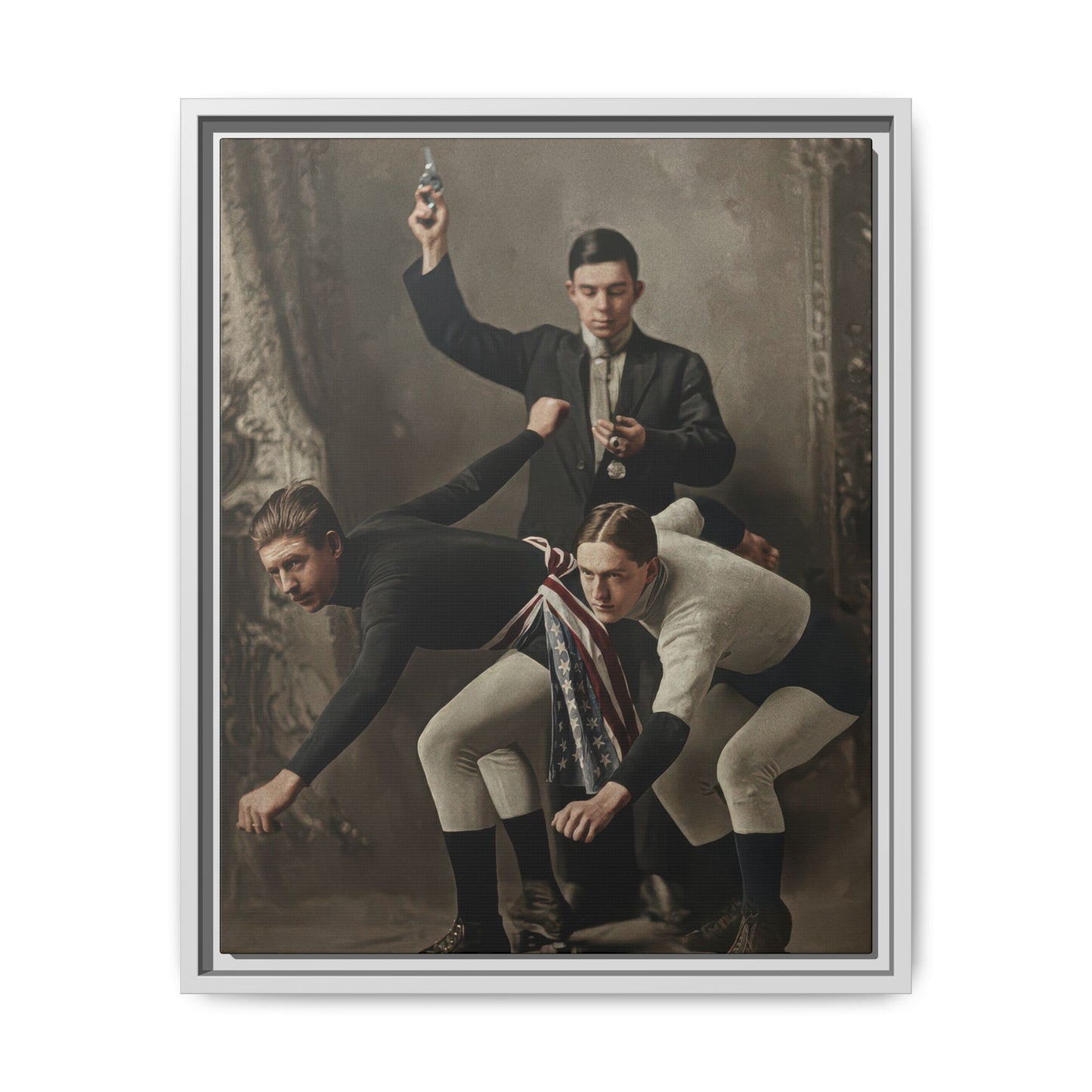 athlétisme 020 | Framed Vintage Photo - Matte Canvas