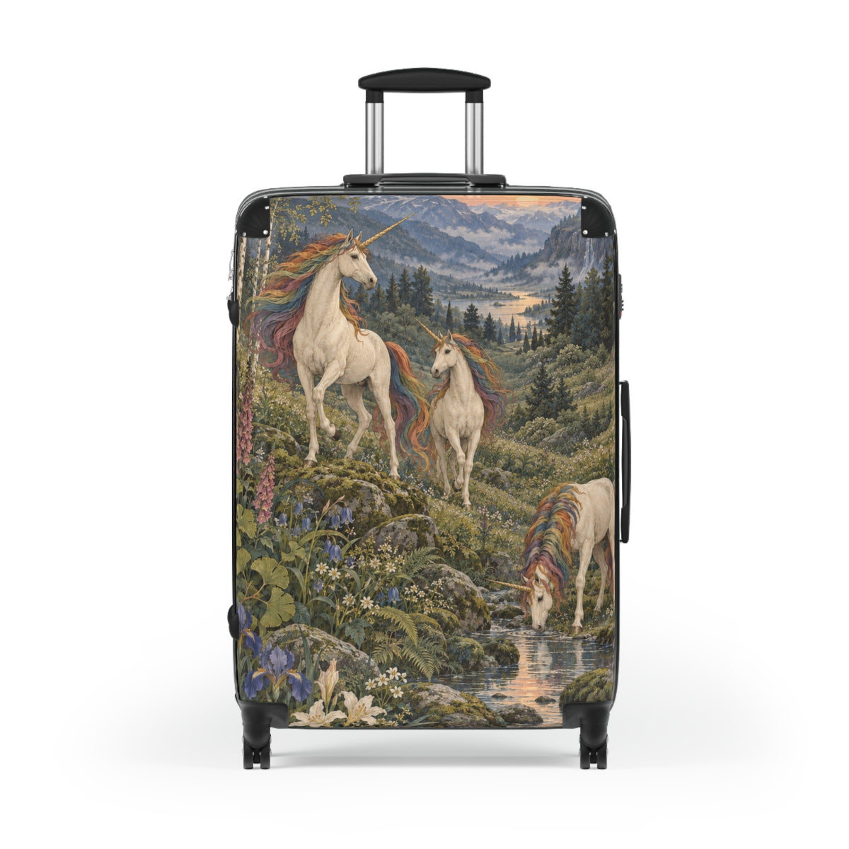 The Rainbow Vale | Three Unicorns Aesthetic Movement Carry-On Suitcase