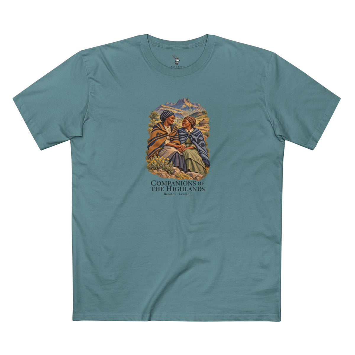 Companions of the Highlands | Basotho-Inspired Vintage Art T-Shirt