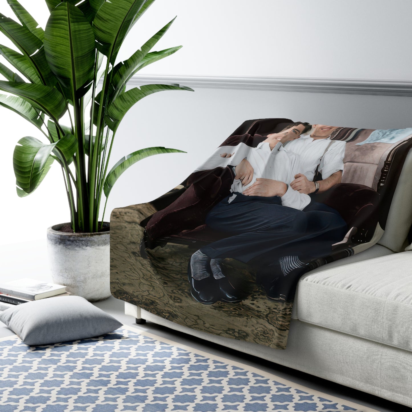 Heirloom Sherpa Blanket – paire 053 Premium fleece throw · 50x60, 60x80