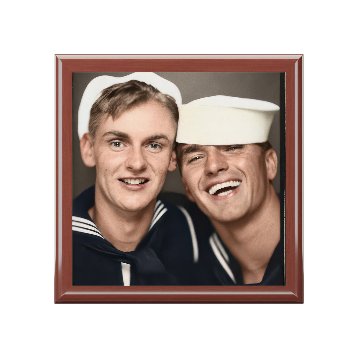 Paire 154 | Vintage Photobooth Series | Two Smiling Sailors Keepsake Box