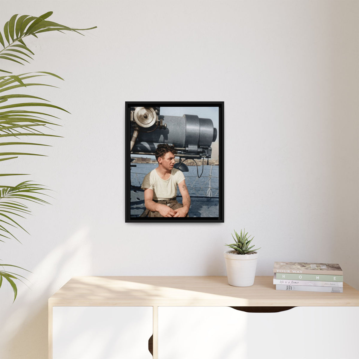 celibataire 026 | Framed Vintage Photo - Matte Canvas