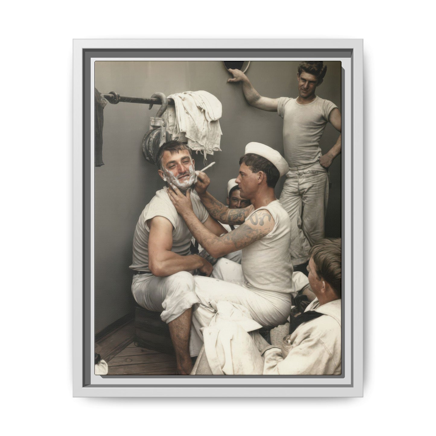 hommes 022 | Framed Vintage Photo - Matte Canvas