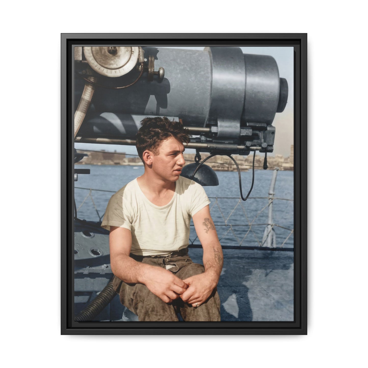 celibataire 026 | Framed Vintage Photo - Matte Canvas