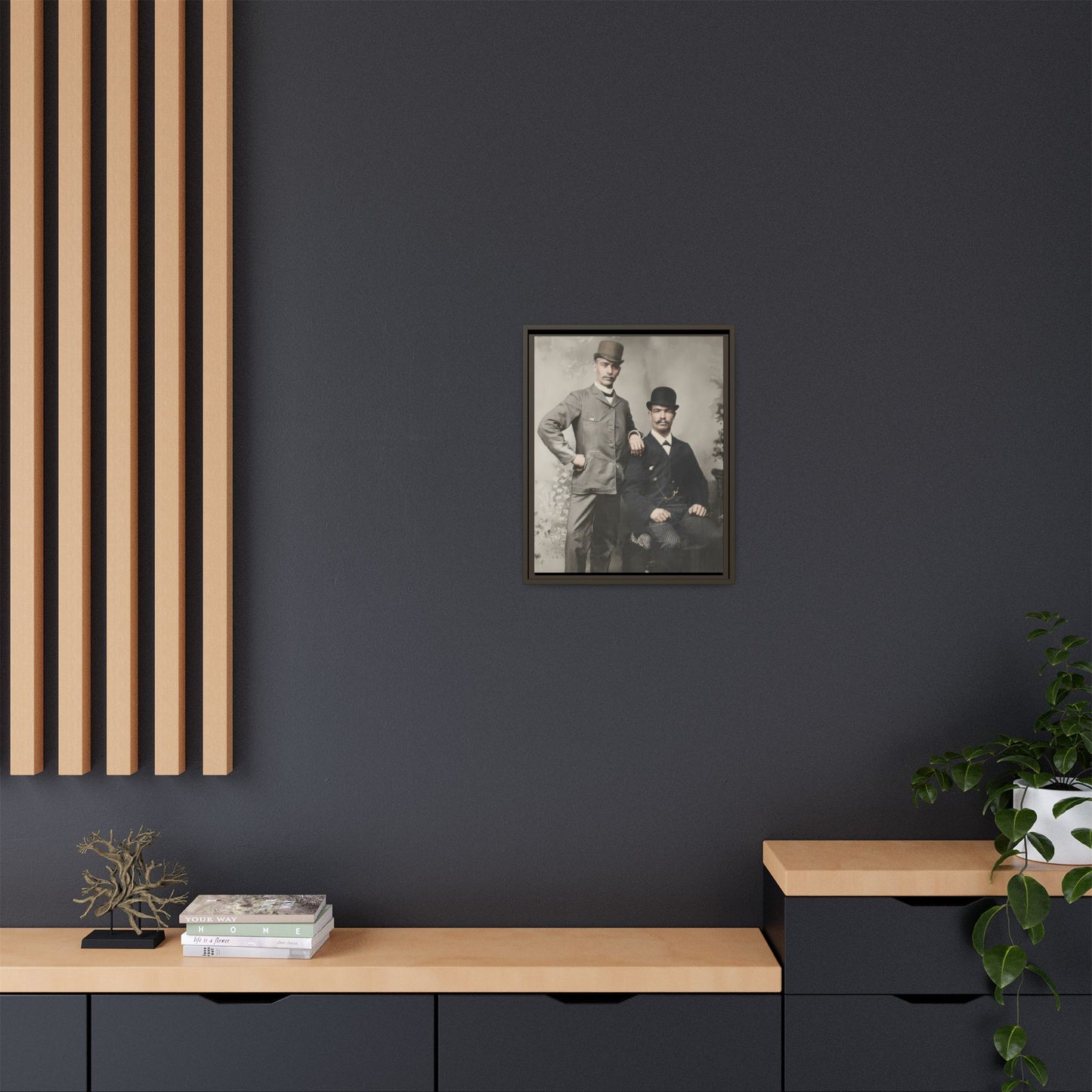 paire 068 | Framed Vintage Photo - Matte Canvas