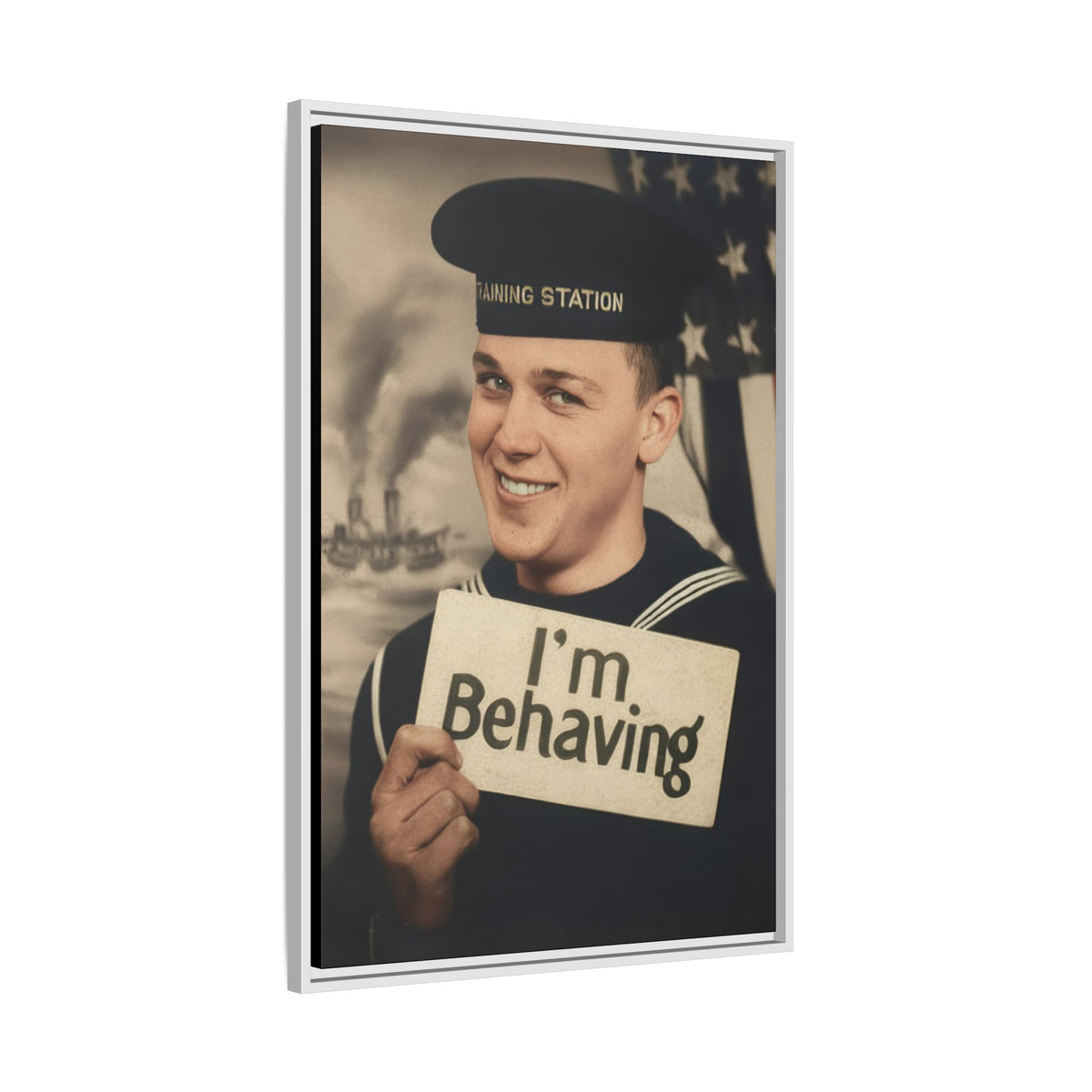 celibataire 002 | Framed Vintage Photo - Matte Canvas