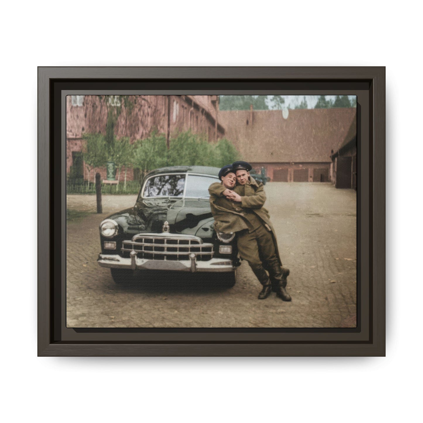 paire 015 | Framed Vintage Photo - Matte Canvas