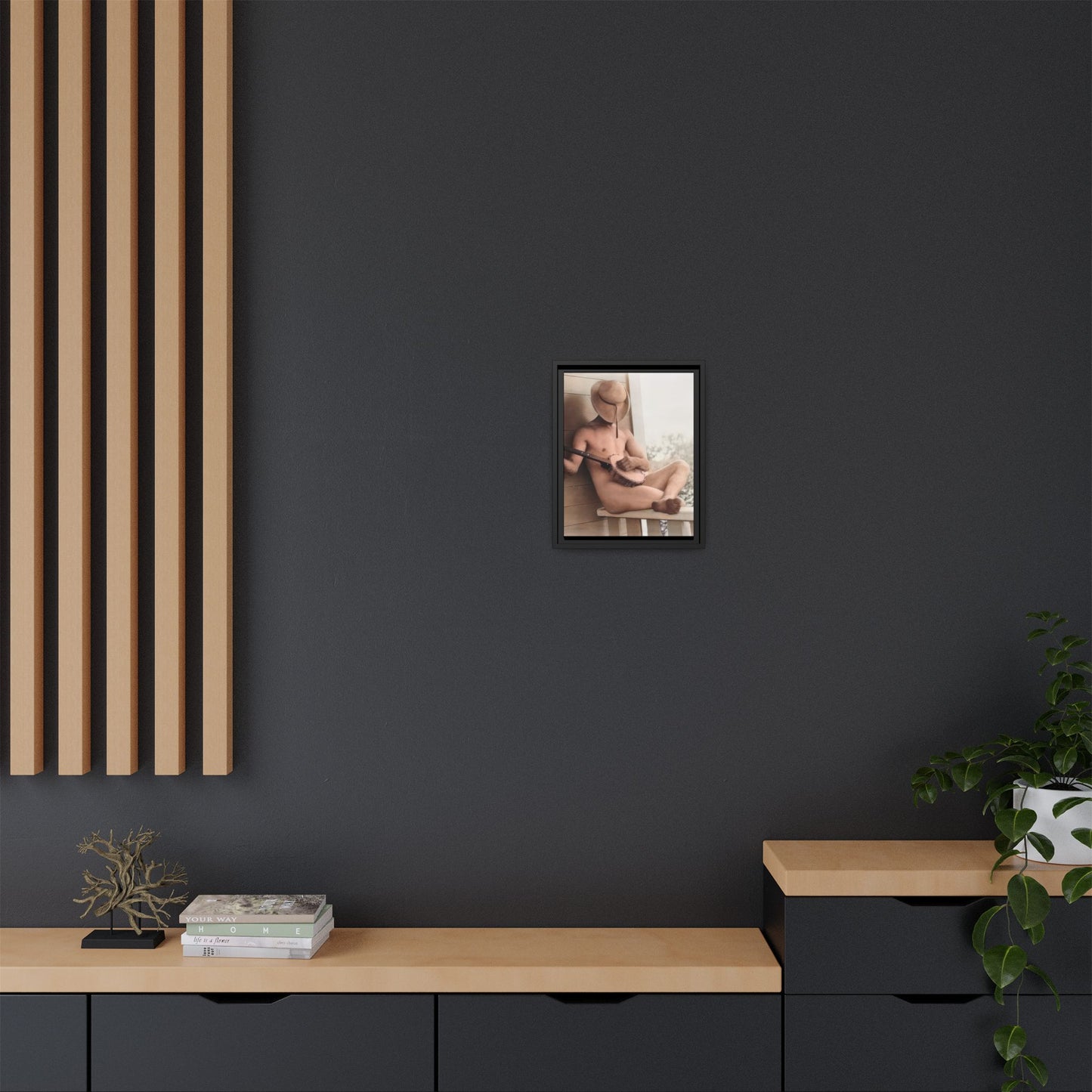 celibataire 042 | Framed Vintage Photo - Matte Canvas