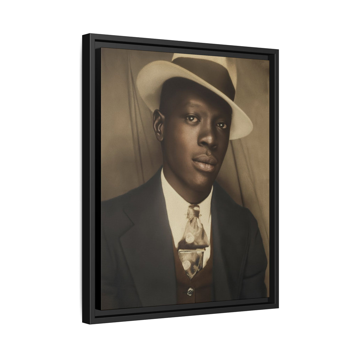celibataire 019 | Framed Vintage Photo - Matte Canvas