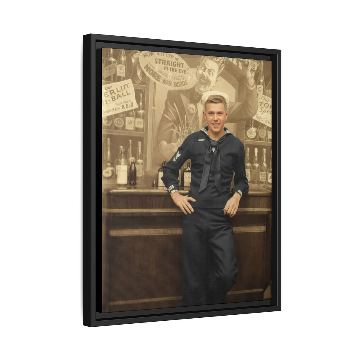 celibataire 006 | Framed Vintage Photo - Matte Canvas