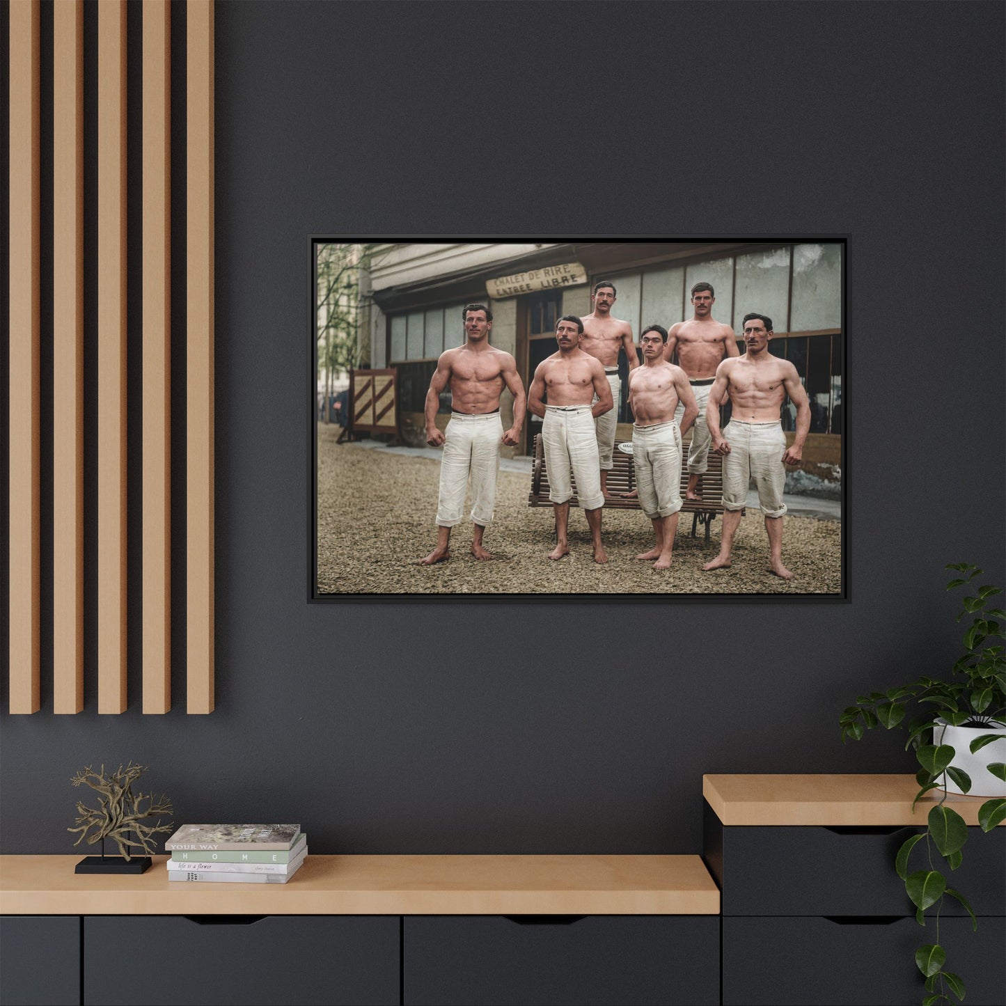 athlétisme 044| Framed Vintage Photo - Matte Canvas