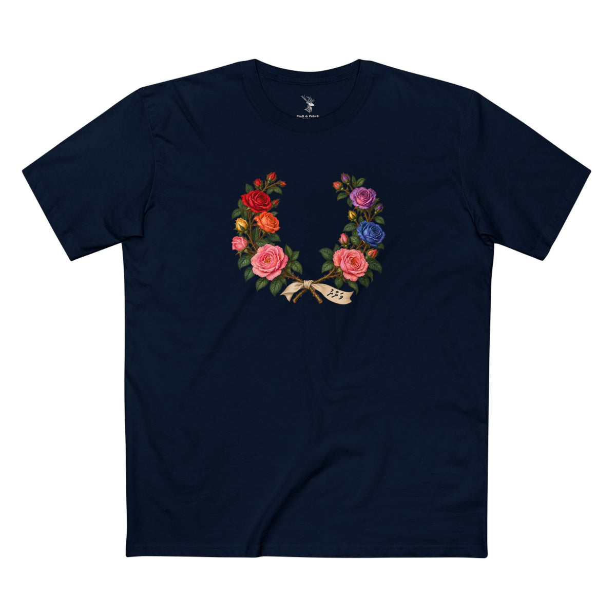 Maldives Pink Rose Pride T-Shirt | Dhivehi ފަޚުރު Laurel Wreath