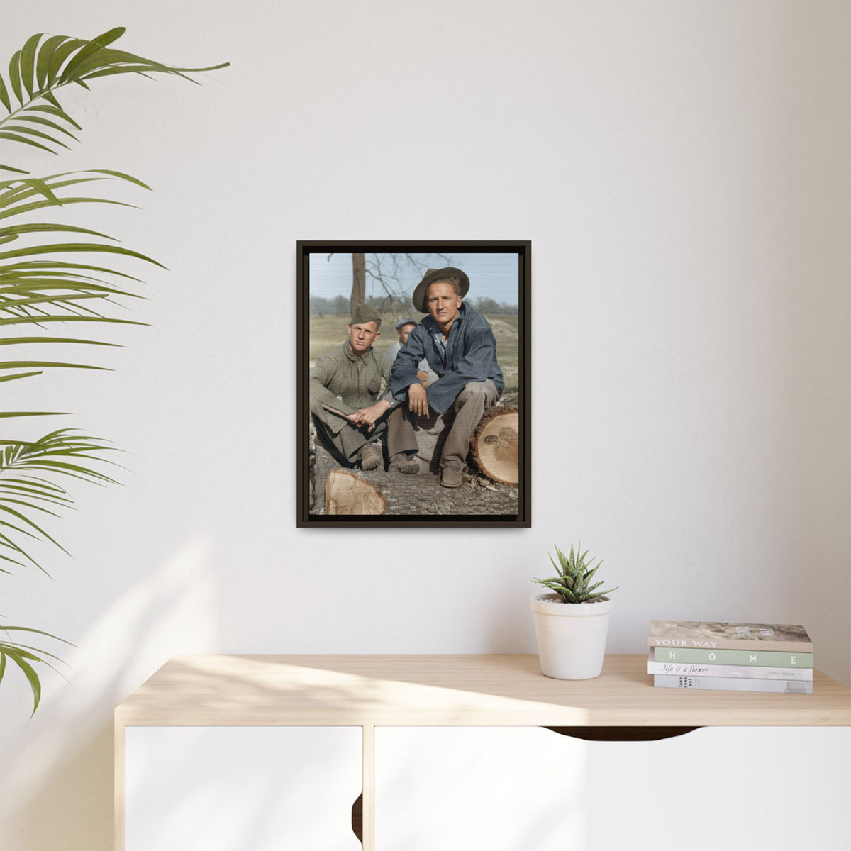hommes 020 | Framed Vintage Photo - Matte Canvas