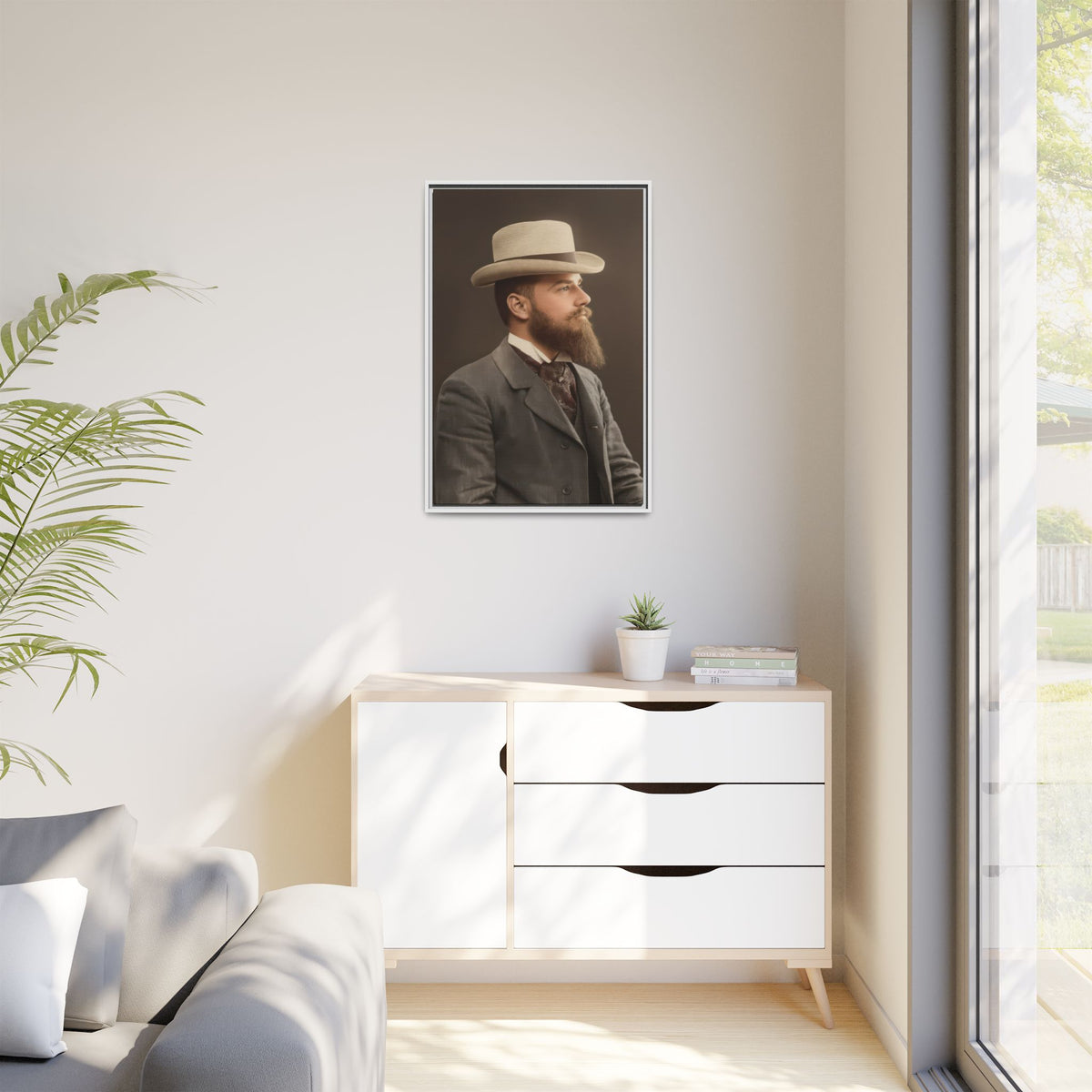 celibataire 014 | Framed Vintage Photo - Matte Canvas