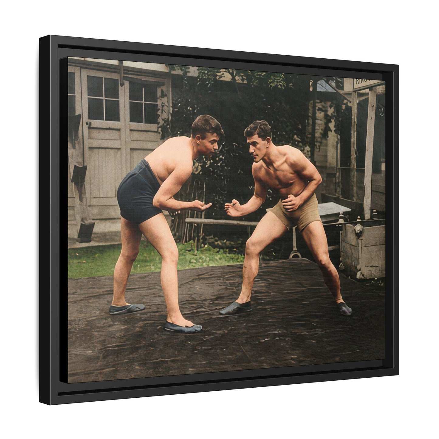 athlétisme 033 | Framed Vintage Photo - Matte Canvas