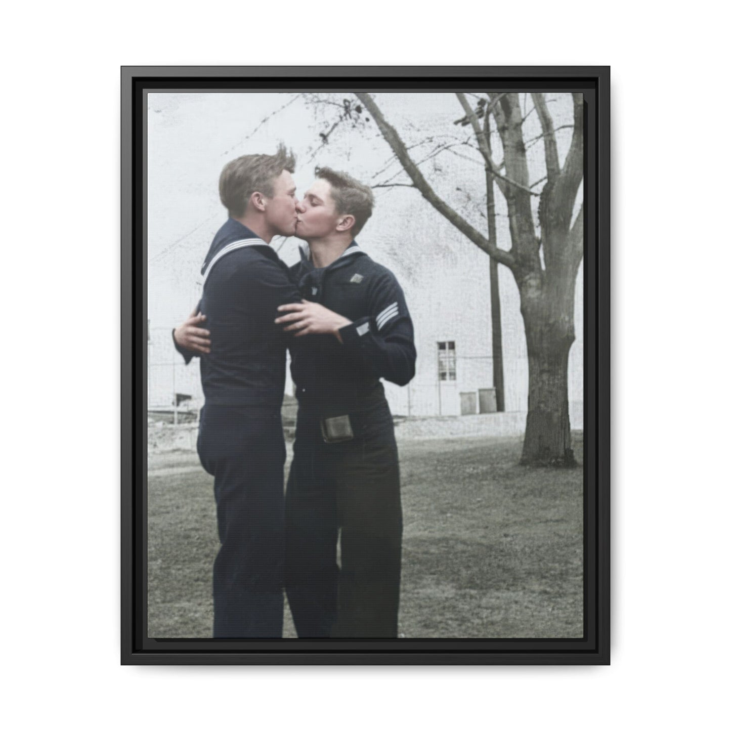 paire 034 | Framed Vintage Photo - Matte Canvas
