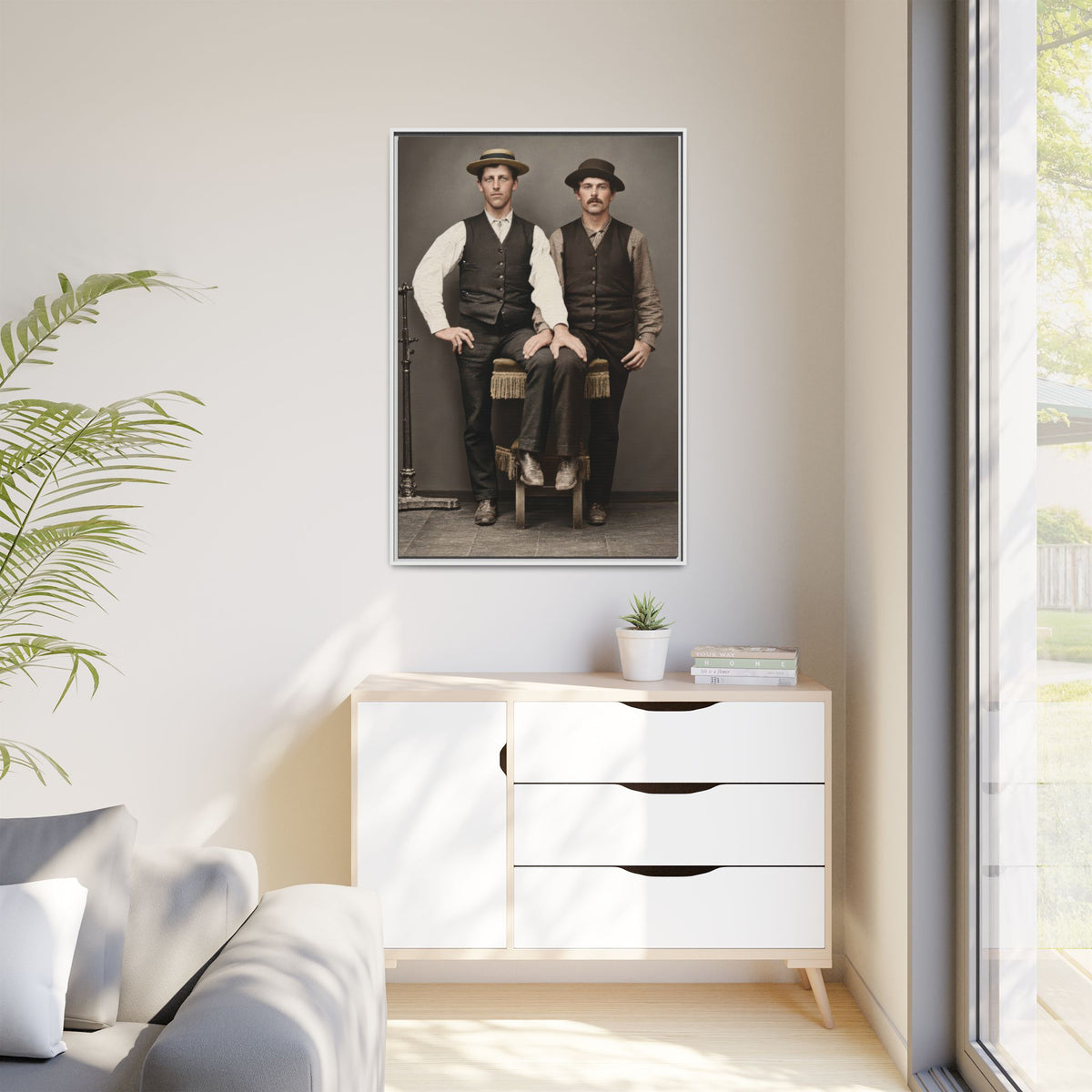 paire 163 | Framed Vintage Photo - Matte Canvas