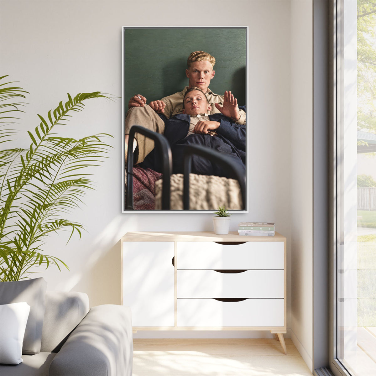 paire 046 | Framed Vintage Photo - Matte Canvas