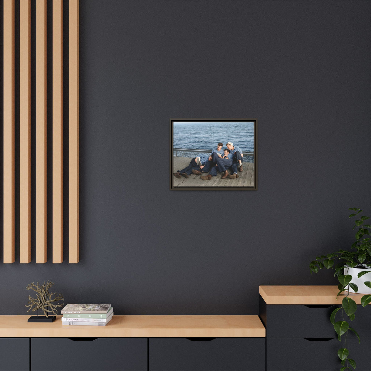 hommes 025 | Framed Vintage Photo - Matte Canvas