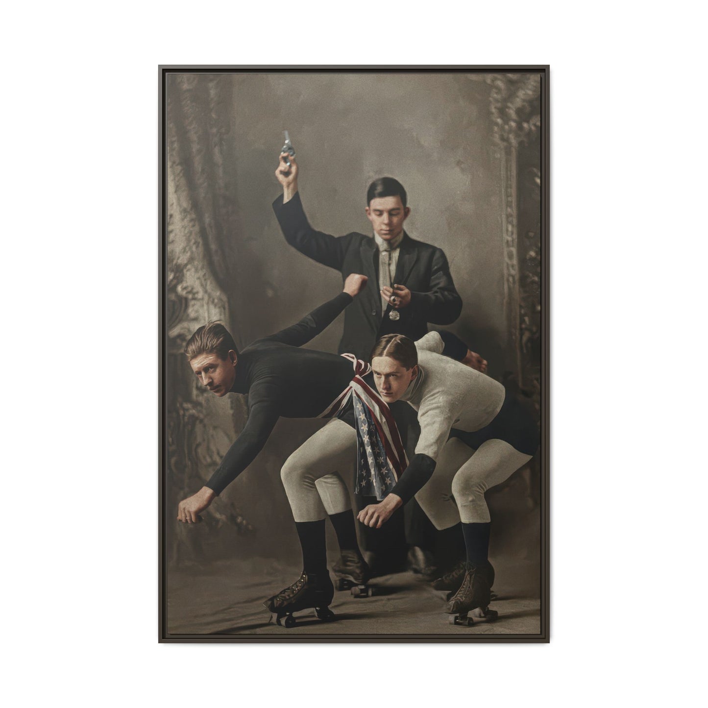 athlétisme 020 | Framed Vintage Photo - Matte Canvas