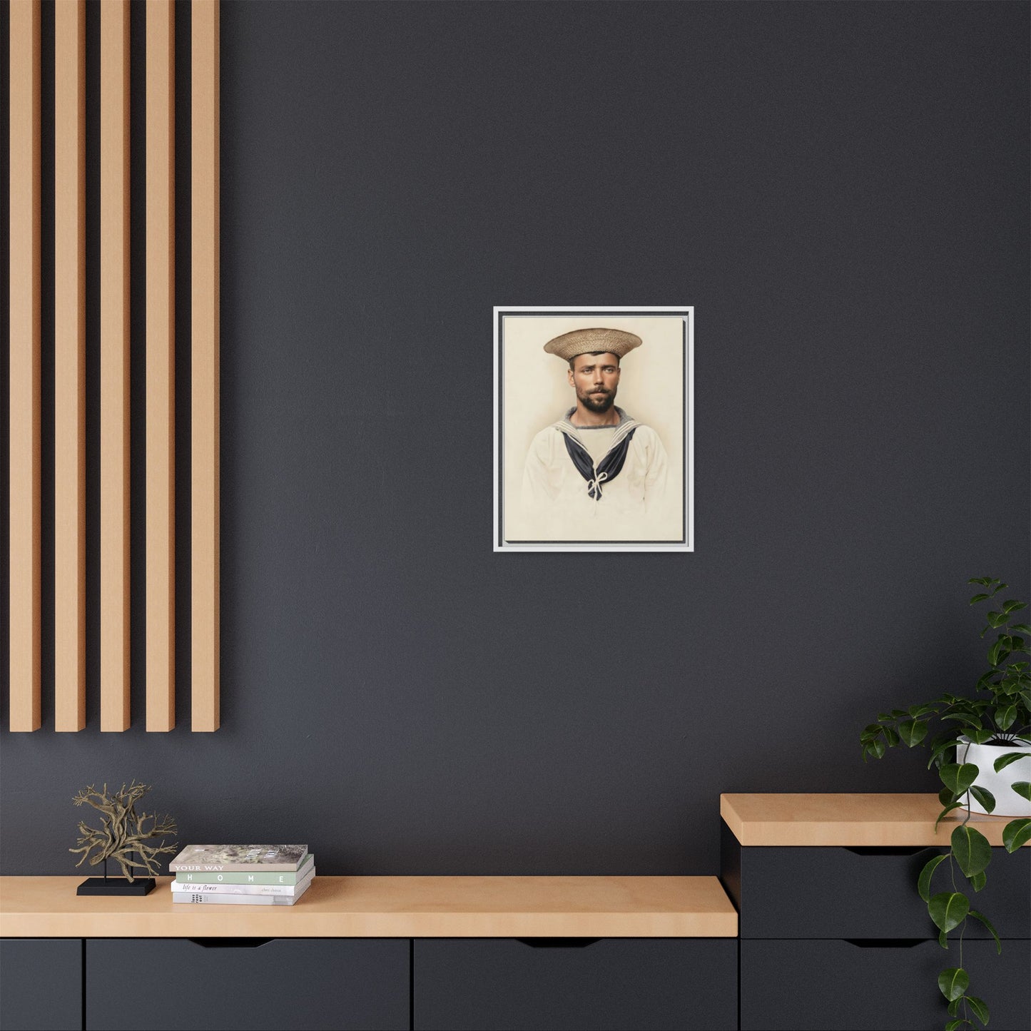 celibataire 020 | Framed Vintage Photo - Matte Canvas