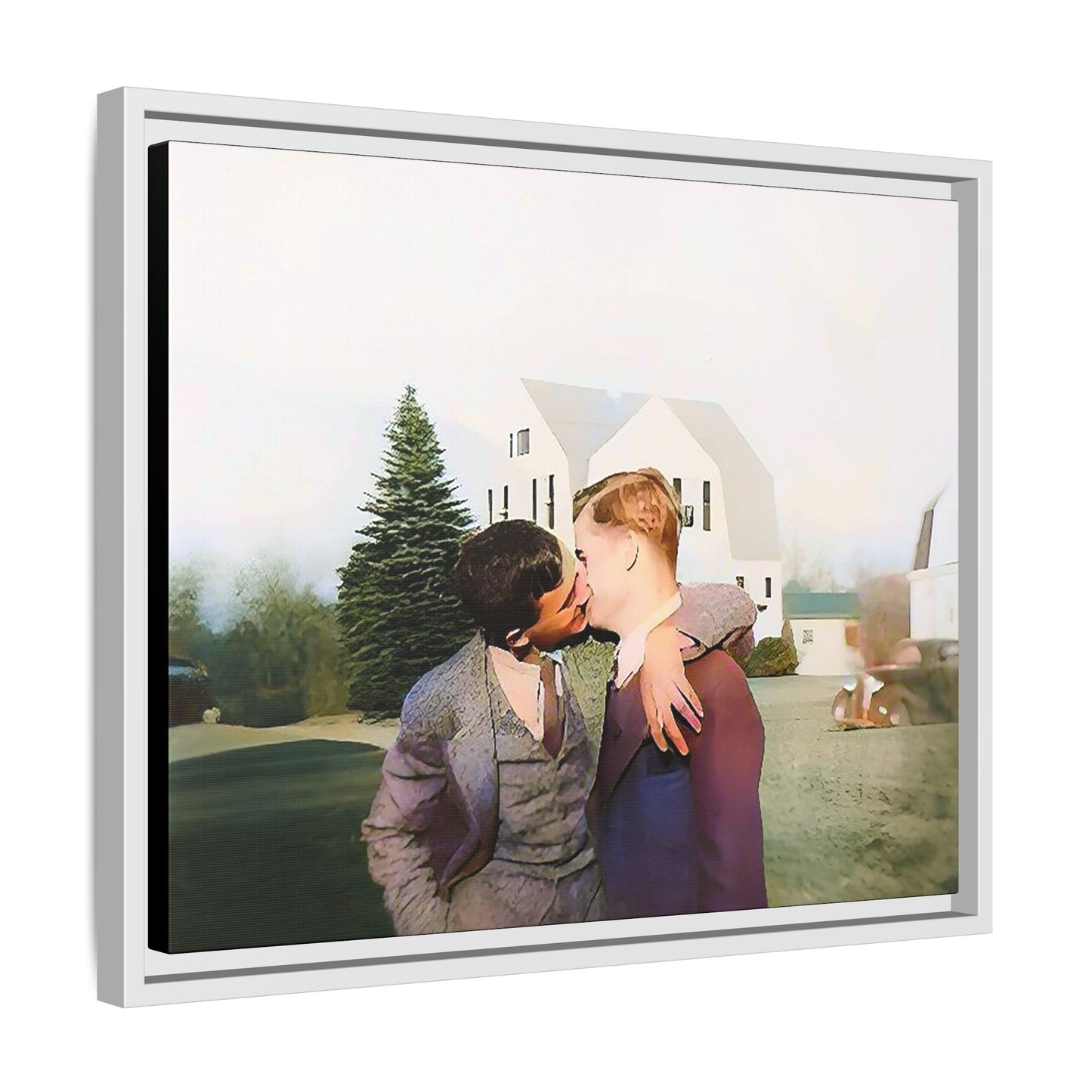 paire 005 | Framed Vintage Photo - Matte Canvas