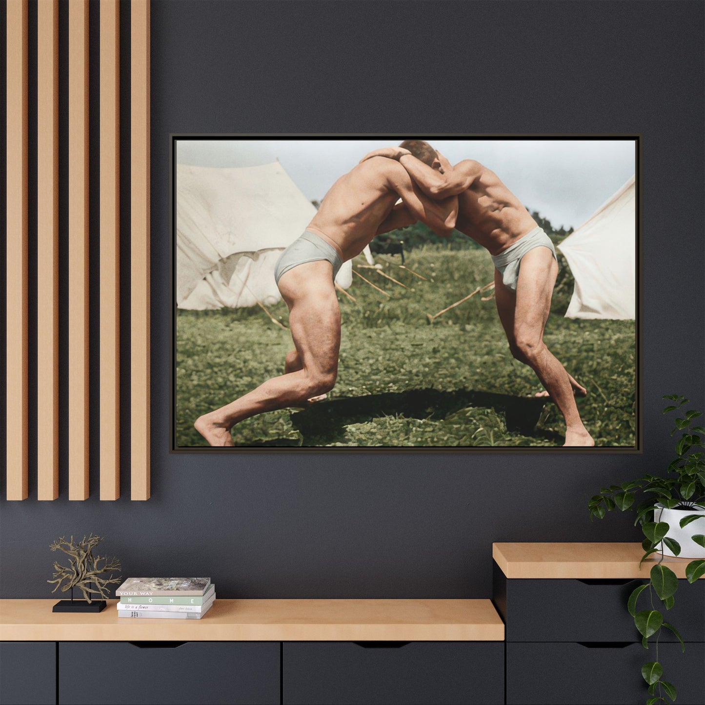 athlétisme 019 | Framed Vintage Photo - Matte Canvas