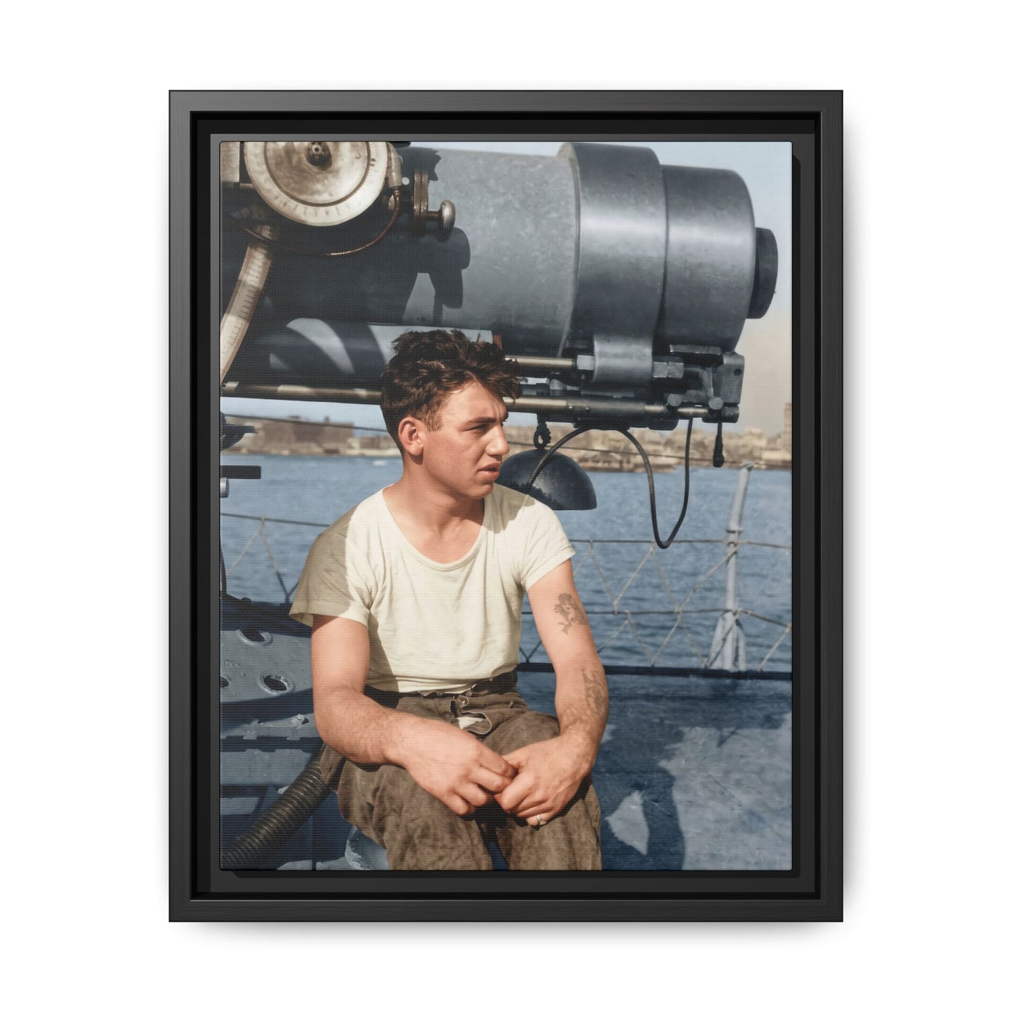 celibataire 026 | Framed Vintage Photo - Matte Canvas