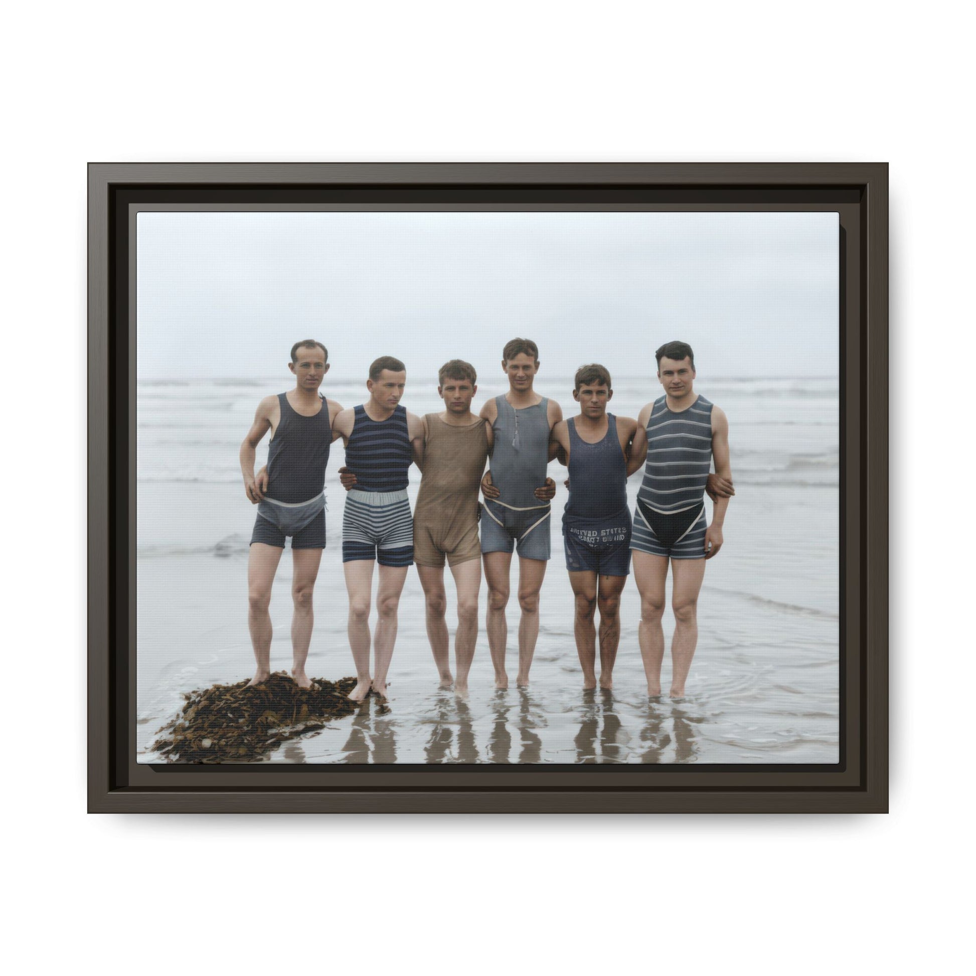 vintage coastal group wall art framed canvas 
