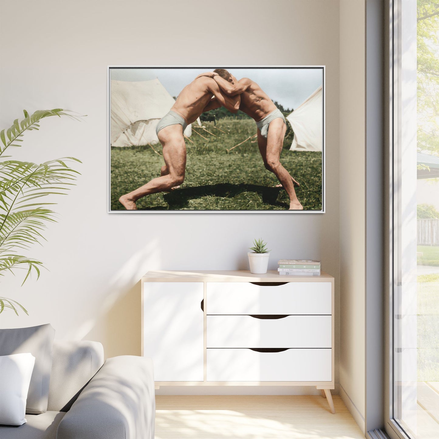 athlétisme 019 | Framed Vintage Photo - Matte Canvas