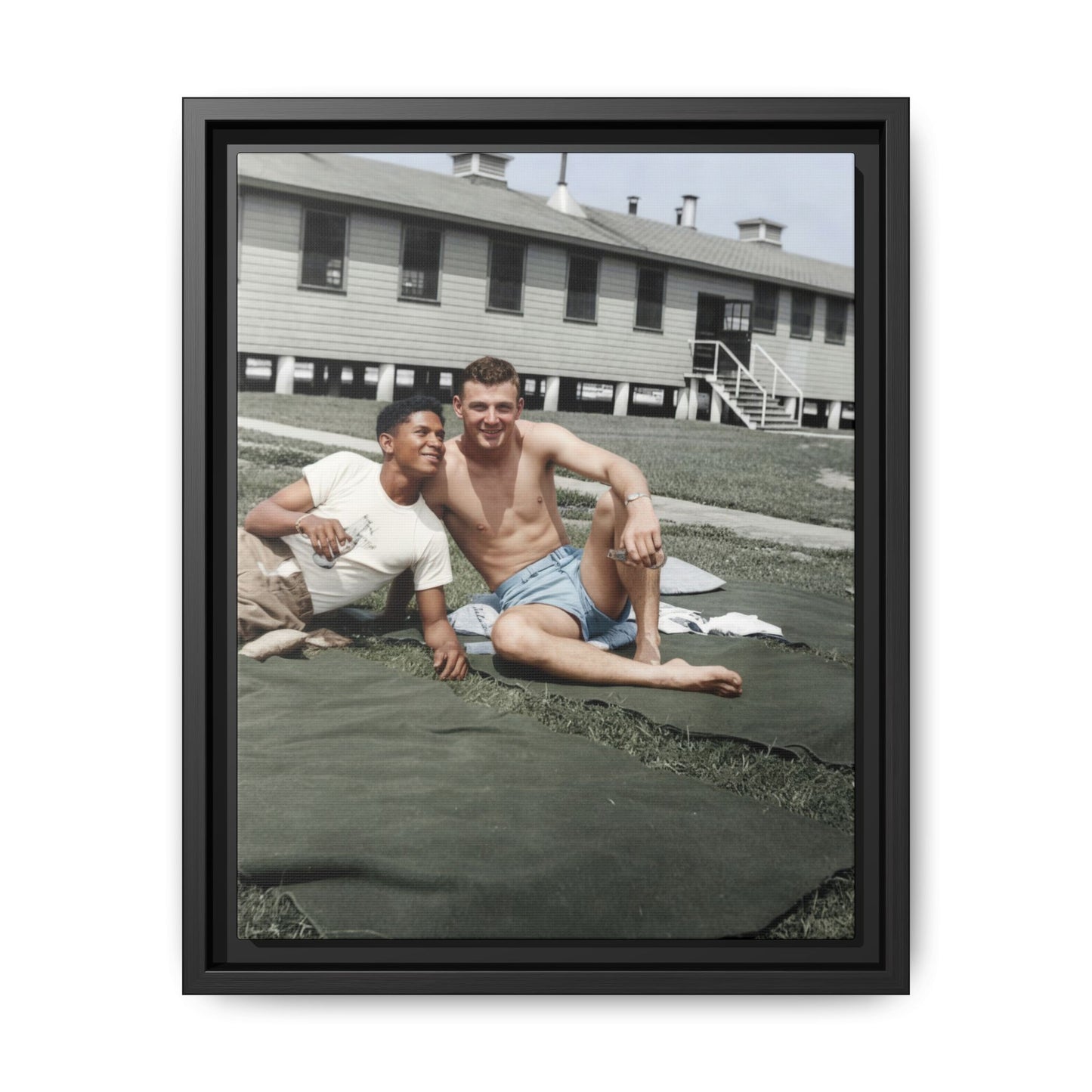 paire 038 | Framed Vintage Photo - Matte Canvas