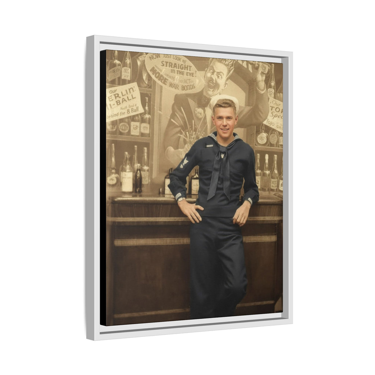 celibataire 006 | Framed Vintage Photo - Matte Canvas
