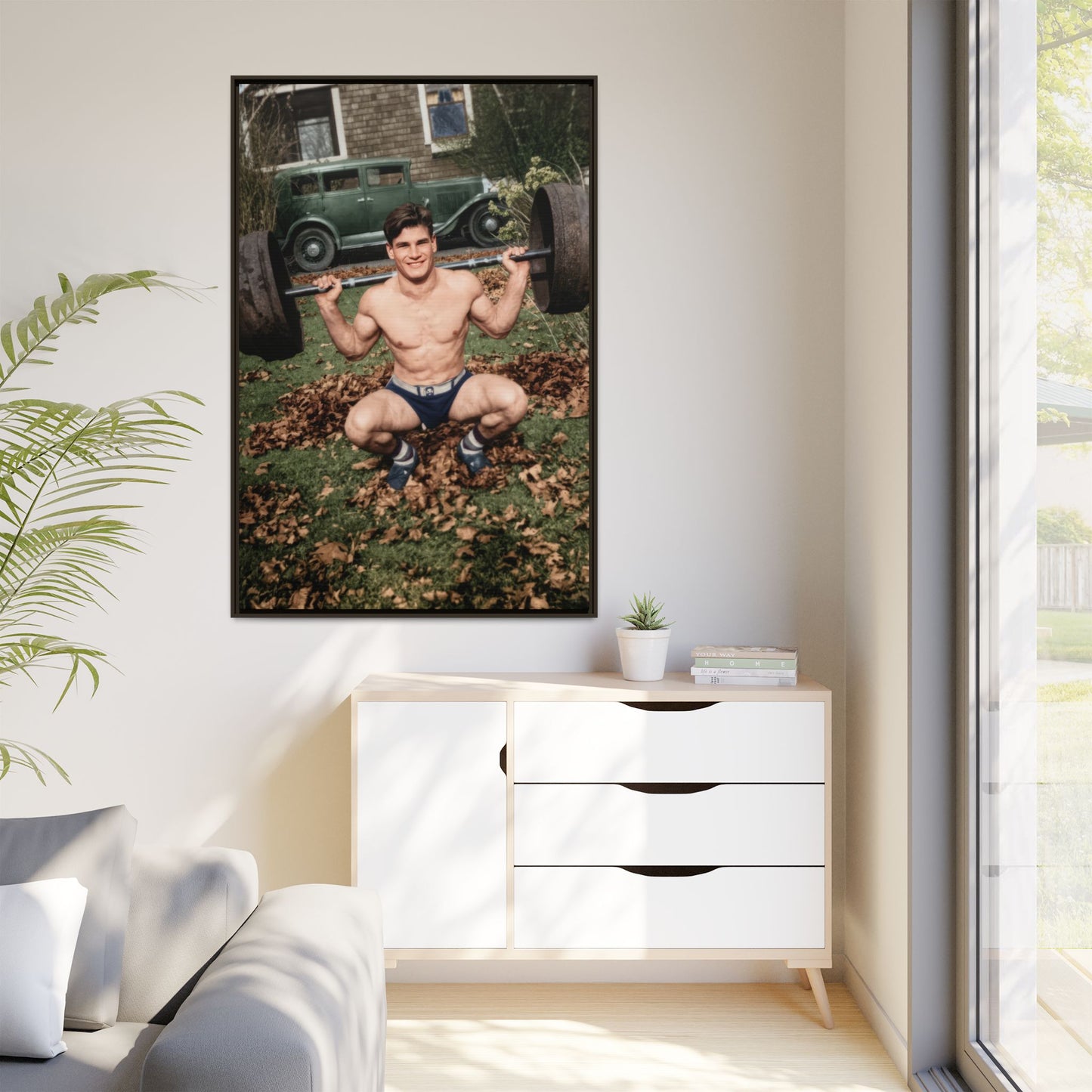 athlétisme 051 | Framed Vintage Photo - Matte Canvas