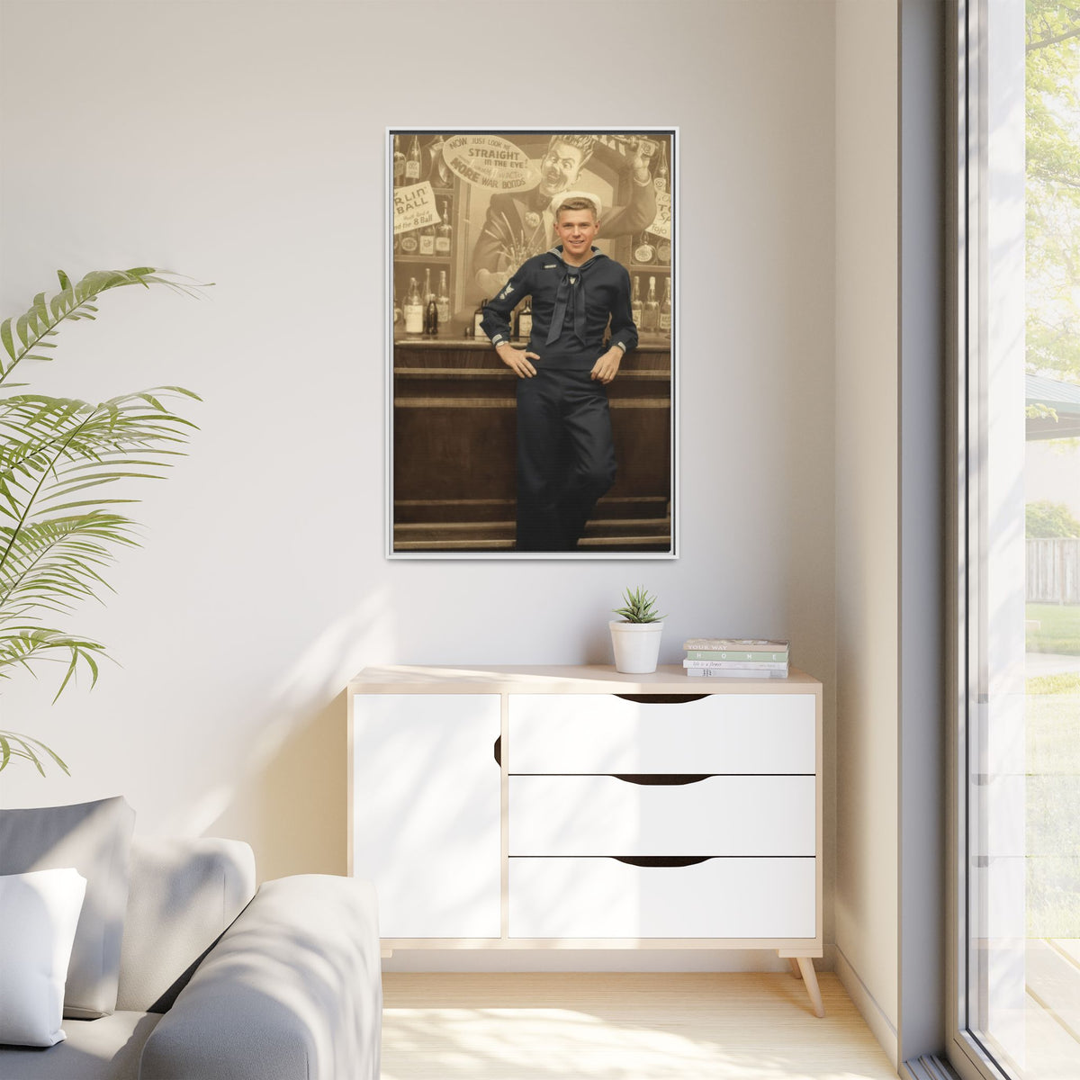 celibataire 006 | Framed Vintage Photo - Matte Canvas