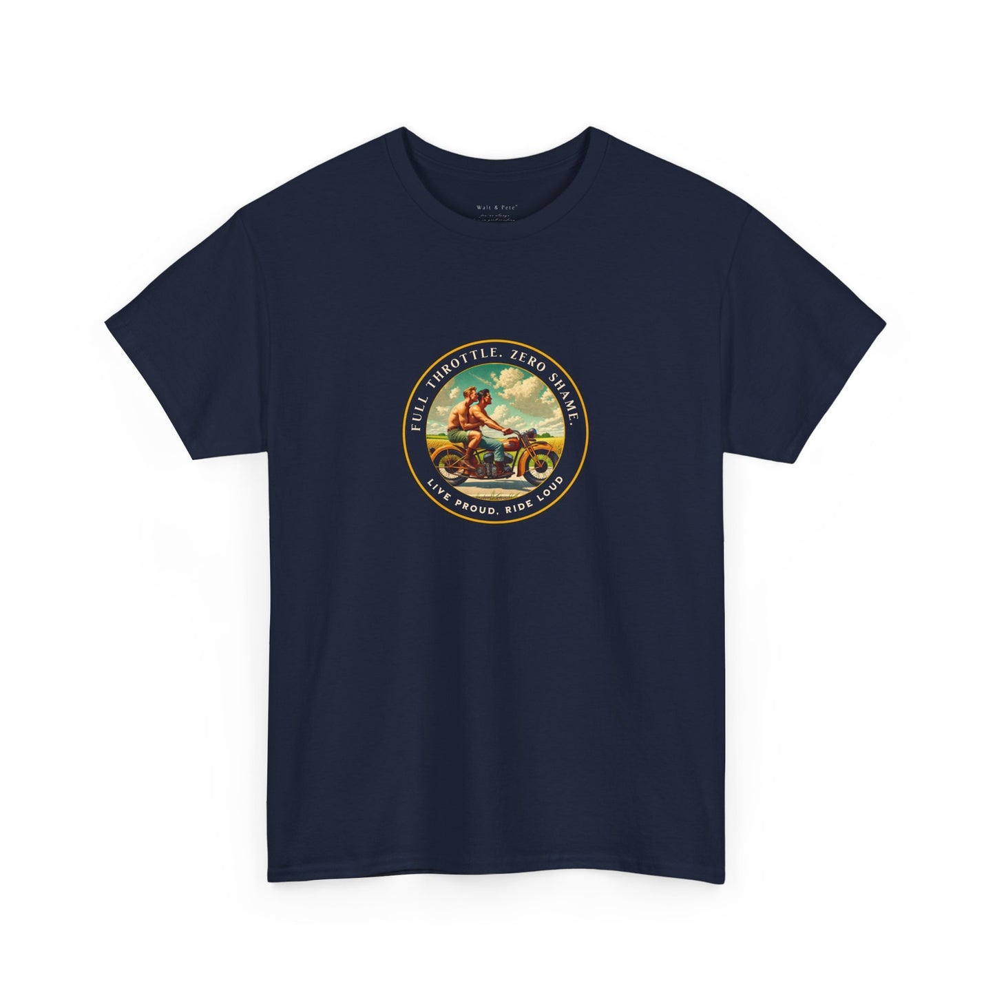 Open Highway Motorcycle Pride T-Shirt | Vintage Rider Graphic Tee | LGBTQ Biker Shirt