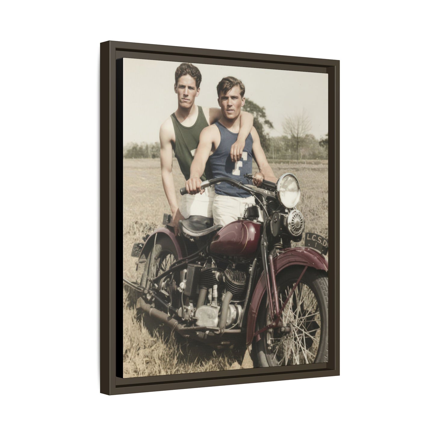 paire 055 | Framed Vintage Photo - Matte Canvas