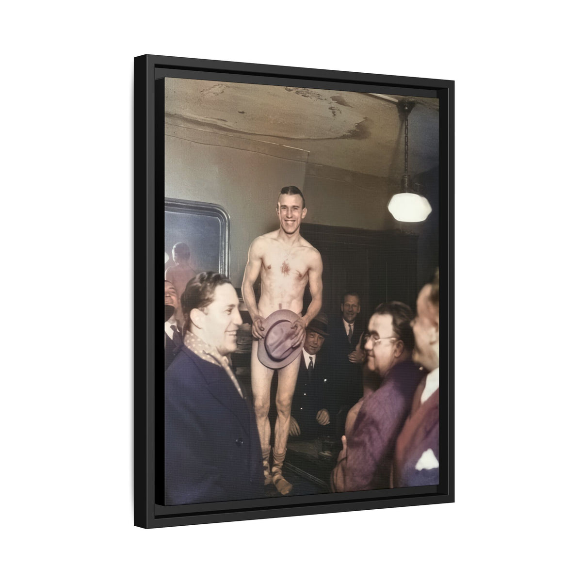 hommes 017 | Framed Vintage Photo - Matte Canvas