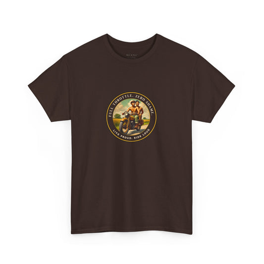 Open Road Motorcycle Pride T-Shirt | Vintage Rider Graphic Tee | LGBTQ Biker Shirt