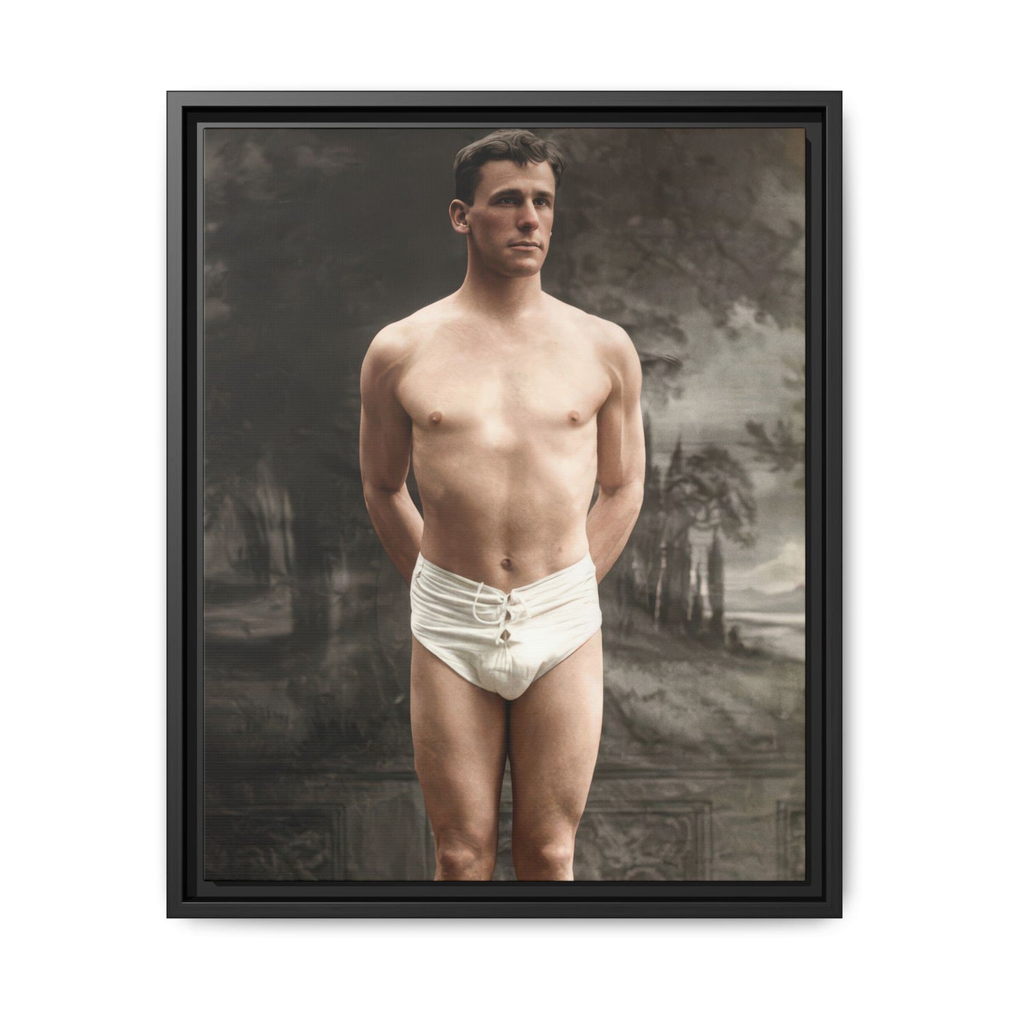 athlétisme 017  | Framed Vintage Photo - Matte Canvas