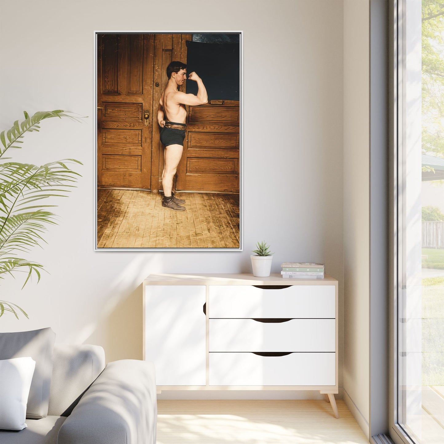 athlétisme 023 | Framed Vintage Photo - Matte Canvas
