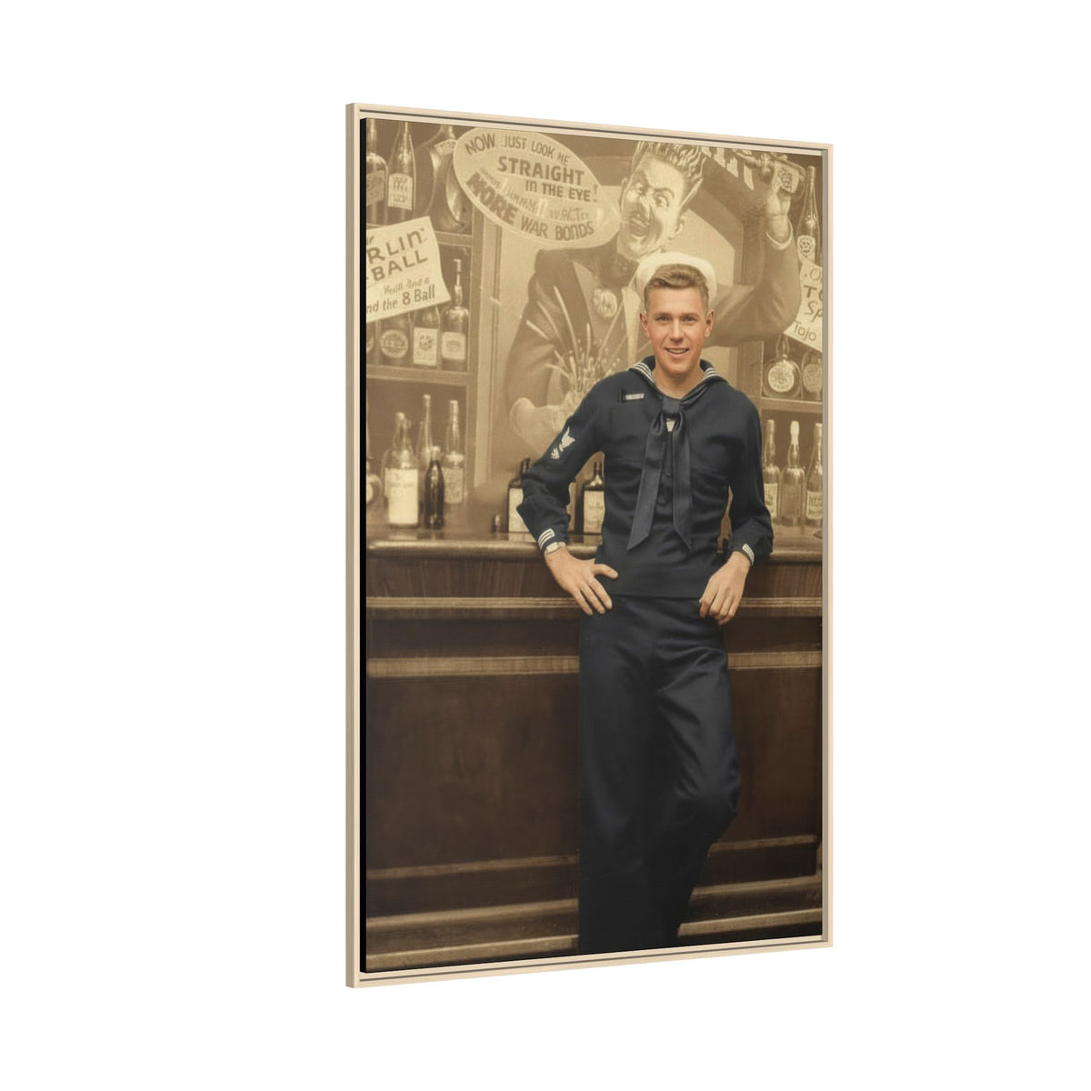 celibataire 006 | Framed Vintage Photo - Matte Canvas