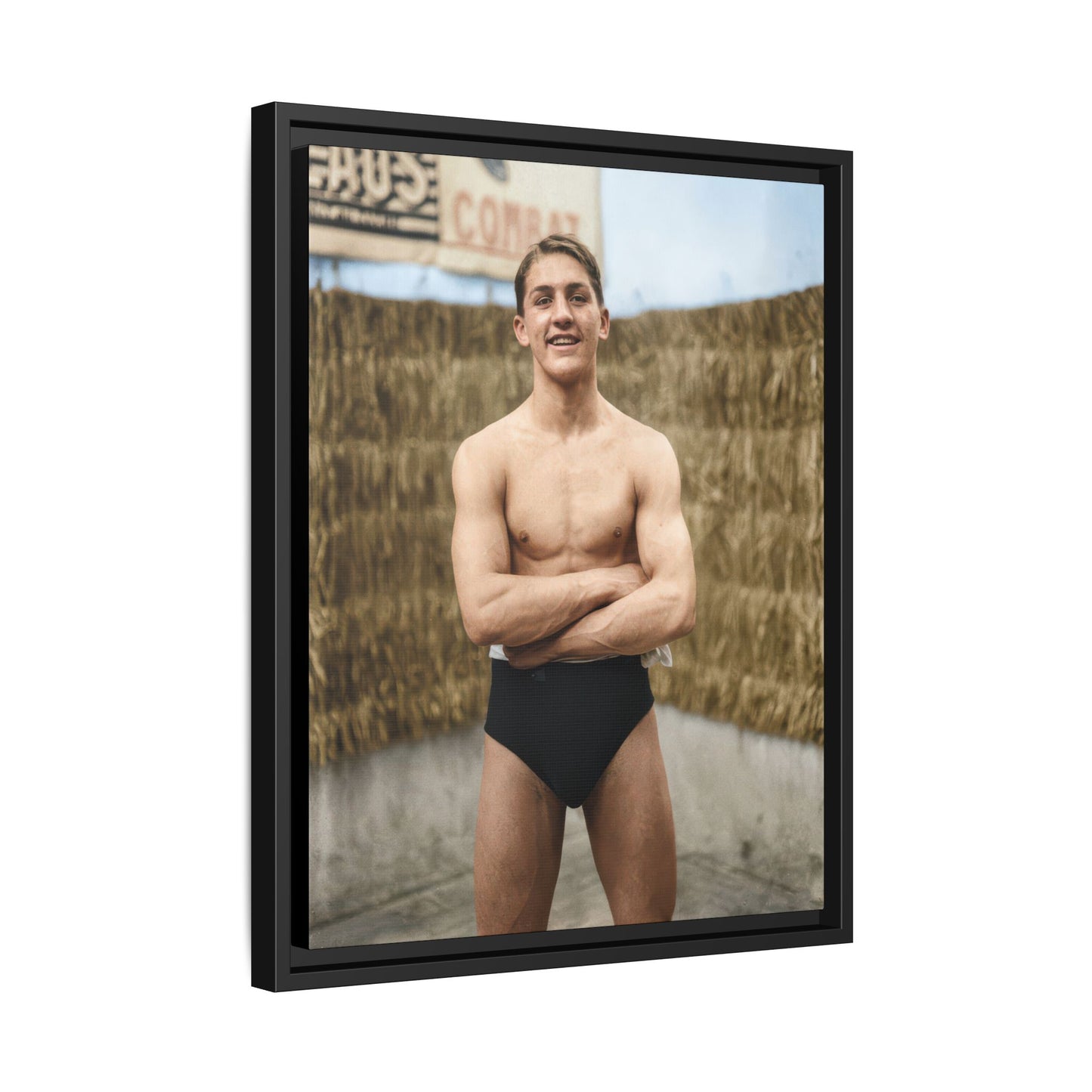 athlétisme 047 | Framed Vintage Photo - Matte Canvas