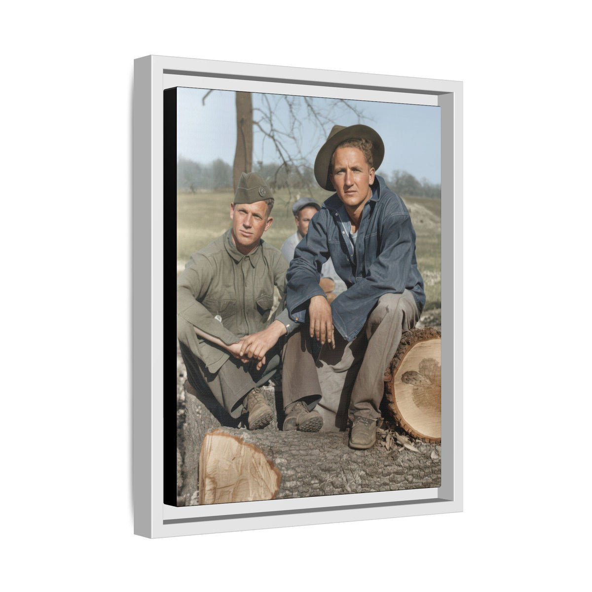 hommes 020 | Framed Vintage Photo - Matte Canvas