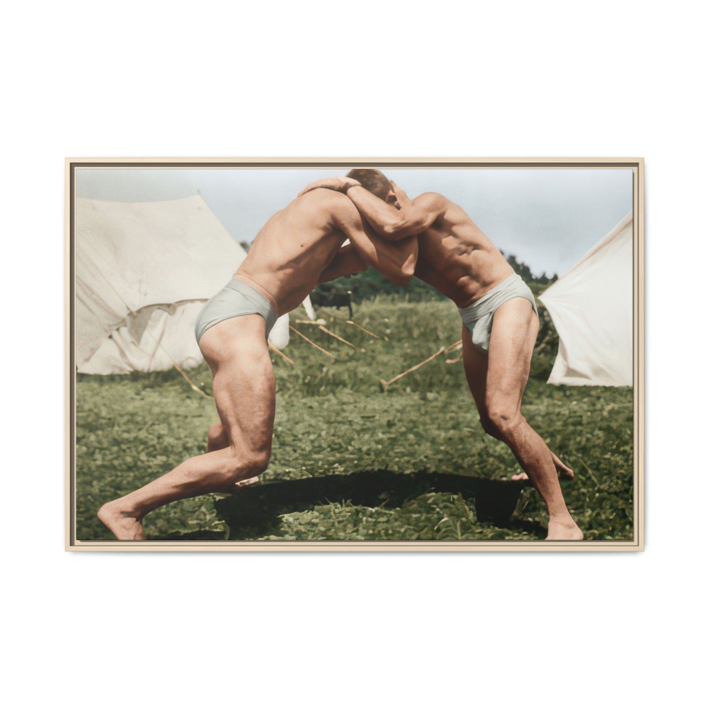 athlétisme 019 | Framed Vintage Photo - Matte Canvas